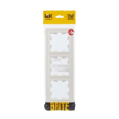 Рамка 3-м BRITE РУ-3-БрЖ жемчуж. IEK BR-M32-K36