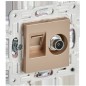 Розетка двойная TV+RJ45 кат.5E SKANDY SK-A14Sa песочн. IEK SK-AK20-1-K98