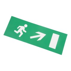 Наклейка для аварийного светильника "Направление к эвакуационному выходу направо вверх" Rexant 74-0140-1