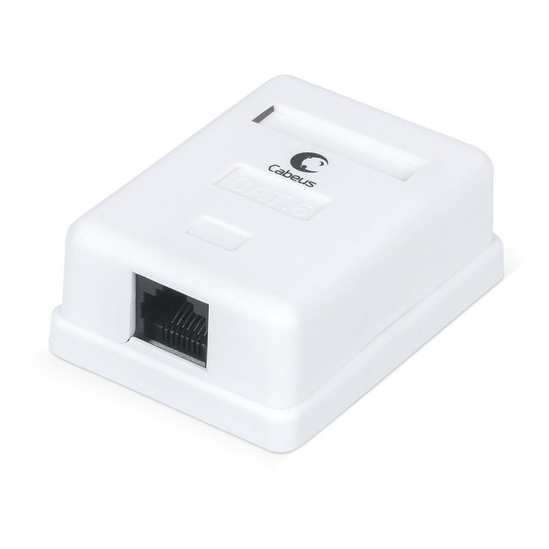 Розетка компьютерная WS-8P8C-Cat.6-1 RJ-45(8P8C) кат.6 одинарная внешняя Dual IDC Cabeus 7481c Розетка компьютерная WS-8P8C-Cat.6-1 RJ-45(8P8C) кат.6 одинарная внешняя Dual IDC Cabeus 7481c