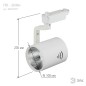 Светильник трековый TR1-30 30Вт COB 1ф WH бел. Эра Б0032099