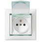Розетка 1-м СП Valena 16А IP44 2P+E с заземл. защ. шторки с крышкой немецк. стандарт механизм бел. Leg 774220 Розетка 1-м СП Valena 16А IP44 2P+E с заземл. защ. шторки с крышкой немецк. стандарт механизм бел. Leg 774220