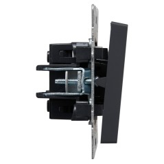Выключатель 2-кл. СП BRITE ВС10-2-1-БрГ 10А с индик. механизм графит IEK BR-V20-1-10-K53