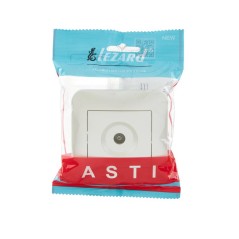 Розетка телевизионная оконечная TV СП ASTI IP20 в сборе жемчуж./бел. перламутр. LEZARD 7081-3030-130