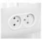 Розетка 2-м SKANDY 10А без заземл. без защ. шторок в сборе SK-R10W арктич. бел. IEK SK-R20-10-K01-F