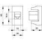 Розетка компьютерная 1-м 1мод. Viva RJ45 кат.5E бел. DKC 45038