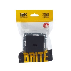 Розетка СП BRITE HDMI РHDMI-0-БрГ механизм графит IEK BR-H10-K53