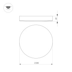 Светильник светодиодный SP-FLOWER-R280-15W Day4000-MIX (WH 110 deg 230В MOTION) IP54 пластик Arlight 042573