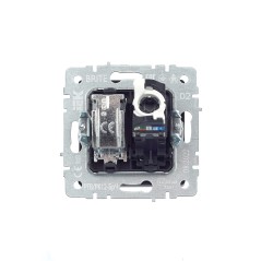 Розетка компьютерная + телевизионная 2-м Brite РТВ/РК12-БрЧ RJ45 кат.5E + TV механизм черн. IEK BR-AK20-1-K02