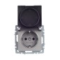 Розетка BRITE РСбш10-3-44-БрС 16А IP44 с заземл. защ. шторки с крышкой механизм сталь IEK BR-R16-16-44-K46