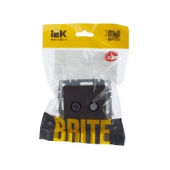 Розетка телевизионная TV/SAT 2-м Brite РТВ/РСп12-БрТБ механизм бронза IEK BR-AF20-O-K45