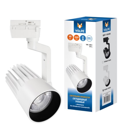 Светильник-прожектор светодиодный трековый ULB-Q274 40W/4000K WHITE 40Вт 4000К 3600лм бел. Volpe UL-00005927