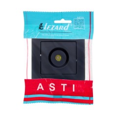 Розетка телевизионная проходная TV СП ASTI IP20 в сборе черн. бархат LEZARD 7081-4242-129