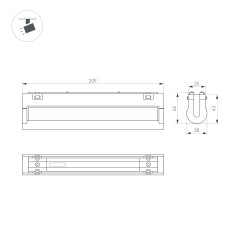 Светильник светодиодный MAG-VIBE-LASER-TURN-L209-12W Day4000 (WH 24 deg 48В) IP20 металл Arlight 044429