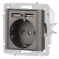 Розетка Accent 6-410-09 P+E Schuko со шторками 16А-250В + 2хUSB IP20 СУ титан Intro Б0063711 Розетка Accent 6-410-09 P+E Schuko со шторками 16А-250В + 2хUSB IP20 СУ титан Intro Б0063711