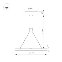 Светильник светодиодный SP-CONGO-CAN-1-R400-24W Warm3000 (BK 120 deg 230В) IP20 металл Arlight 046217