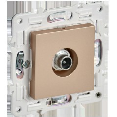 Розетка телевизионная проходная TV SKANDY SK-A17Sa песочн. IEK SK-A10-P-K98