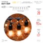 Гирлянда светодиодная "Белт Лайт" 9.5м 20LED тепл. бел. E27 IP65 220В на подвесах с лампами филамент дл. провода 60см каучук наб Гирлянда светодиодная "Белт Лайт" 9.5м 20LED тепл. бел. E27 IP65 220В на подвесах с лампами филамент дл. провода 60см каучук наб