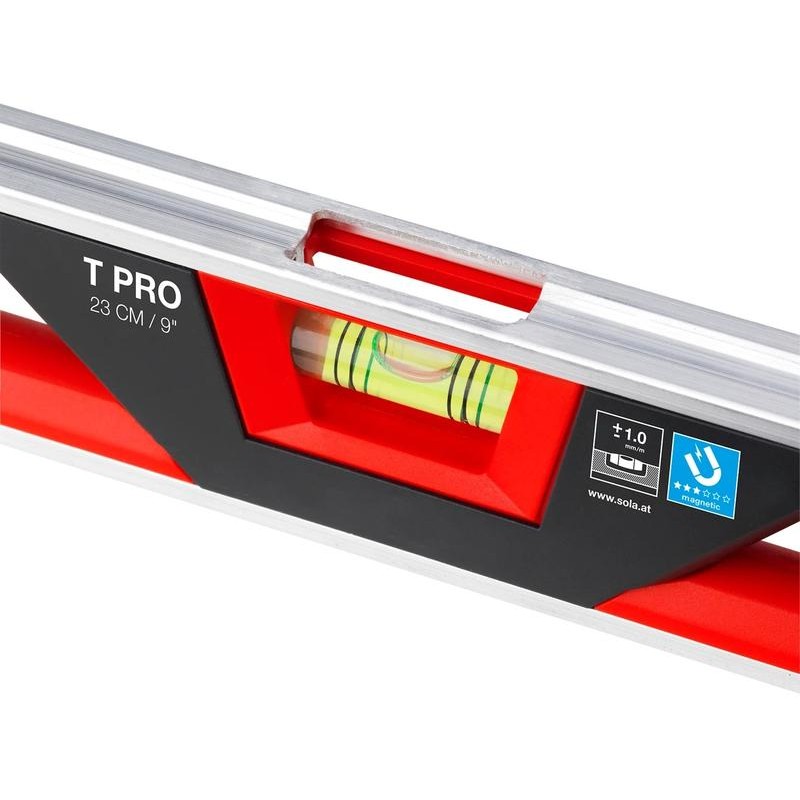 Уровень алюминиевый T Pro V-образ. паз для труб 2 глазка точн. 1.00мм/м SOLA 01430701 Уровень алюминиевый T Pro V-образ. паз для труб 2 глазка точн. 1.00мм/м SOLA 01430701
