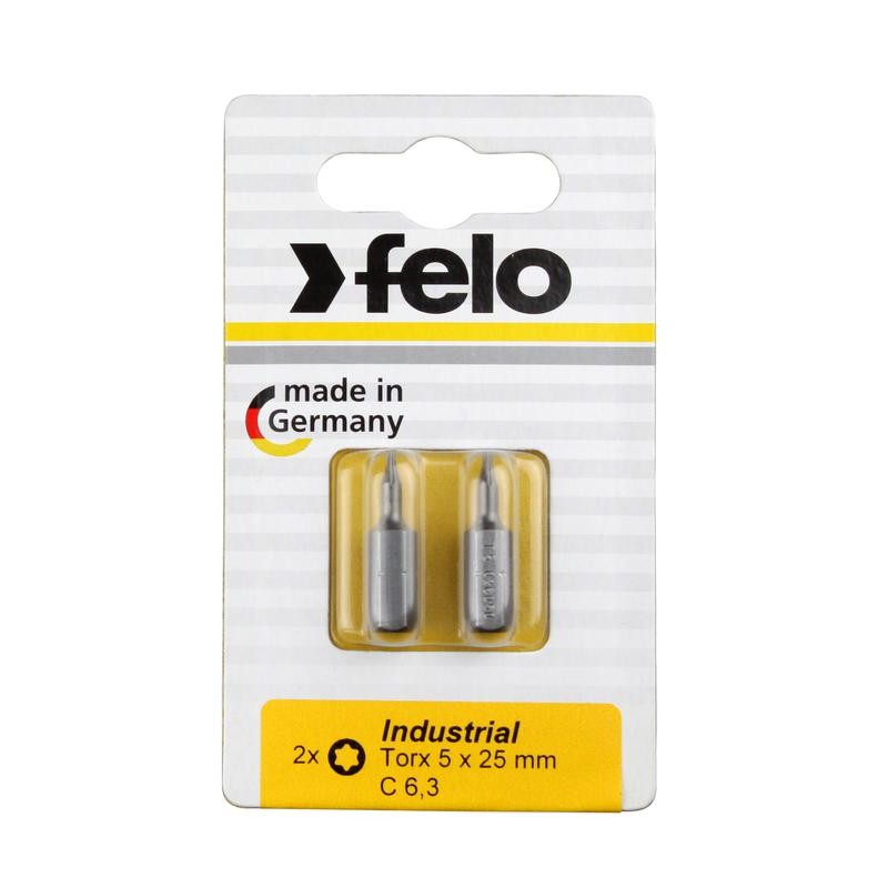 Бита Industrial TX 5х25 на блистере (уп.2шт) FELO 02605036 Бита Industrial TX 5х25 на блистере (уп.2шт) FELO 02605036