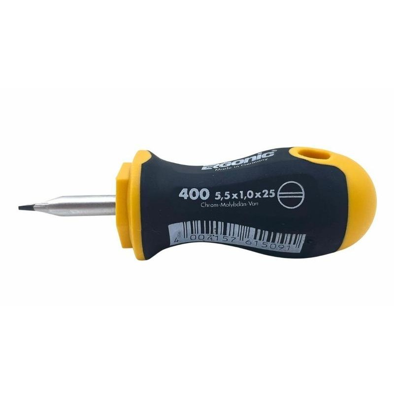 Отвертка плоская Ergonic Stubby SL5.5х25 Felo 40055010