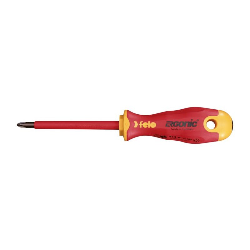 Отвертка диэлектрическая Ergonic крестовая PH 0х60 Felo 41400190 Отвертка диэлектрическая Ergonic крестовая PH 0х60 Felo 41400190