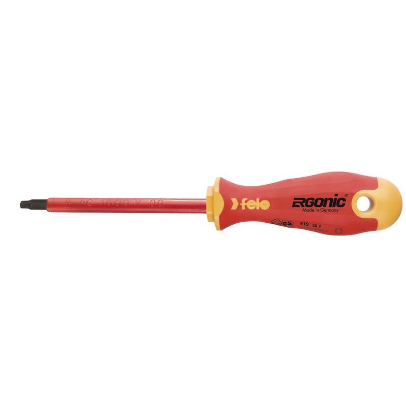 Отвертка диэлектрическая Ergonic квадрат SQ 1х100 Felo 41910090 Отвертка диэлектрическая Ergonic квадрат SQ 1х100 Felo 41910090