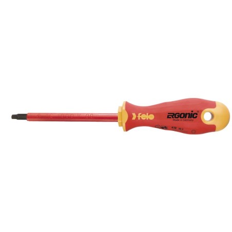 Отвертка диэлектрическая Ergonic квадрат SQ 1х100 Felo 41910090