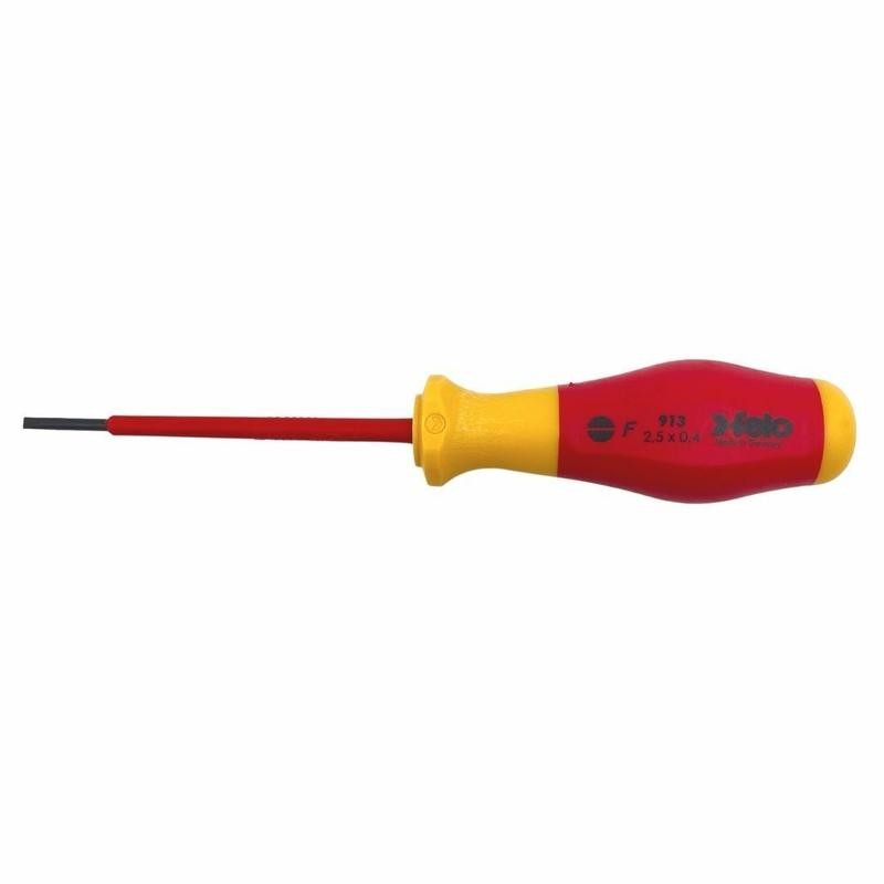 Отвертка диэлектрическая шлицевая SL2.5х0.4х75 Felo 91302590 Отвертка диэлектрическая шлицевая SL2.5х0.4х75 Felo 91302590