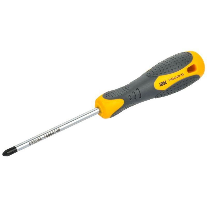 Отвертка крестовая Ph2х100мм K1 ARMA2L 3 IEK A2L3-SC10-K1-PH-20-100 Отвертка крестовая Ph2х100мм K1 ARMA2L 3 IEK A2L3-SC10-K1-PH-20-100