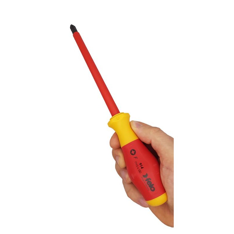 Отвертка диэлектрическая крестовая PH3х150 Felo 91430490 Отвертка диэлектрическая крестовая PH3х150 Felo 91430490