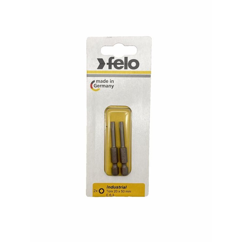 Бита Е6.3 TX20х50 Industrial (блист.2шт) FELO 03620536 Бита Е6.3 TX20х50 Industrial (блист.2шт) FELO 03620536