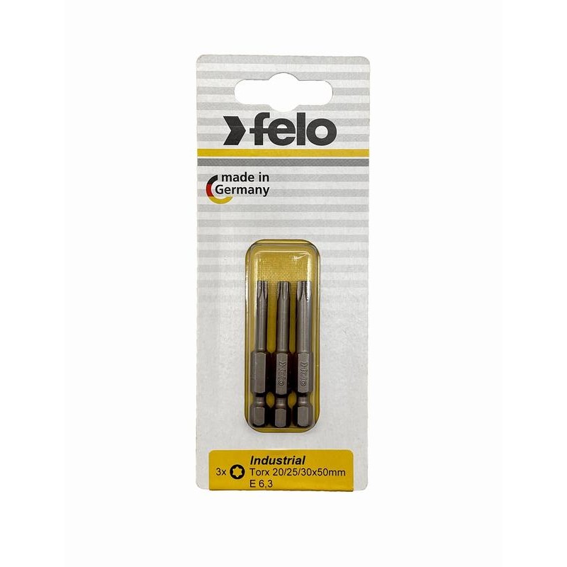 Биты TX15/TX20/TX25 50мм Industrial (блист.3шт) FELO 03693216 Биты TX15/TX20/TX25 50мм Industrial (блист.3шт) FELO 03693216