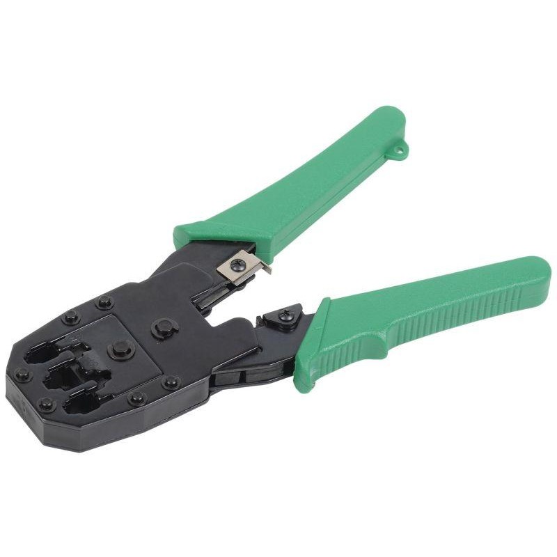 Инструмент обжимной для RJ45, RJ12, RJ11 без храпового механизма ручки из ПВХ с цепочкой зел. ITK TM1-G10V Инструмент обжимной для RJ45, RJ12, RJ11 без храпового механизма ручки из ПВХ с цепочкой зел. ITK TM1-G10V