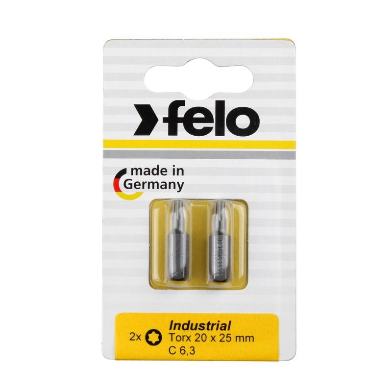 Бита Industrial Torx 20х25 (блист.2шт) FELO 02620036 Бита Industrial Torx 20х25 (блист.2шт) FELO 02620036