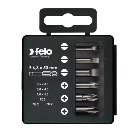 Набор бит SL/PZ/PH Industrial 50мм в кейсе 6 бит FELO 03092516