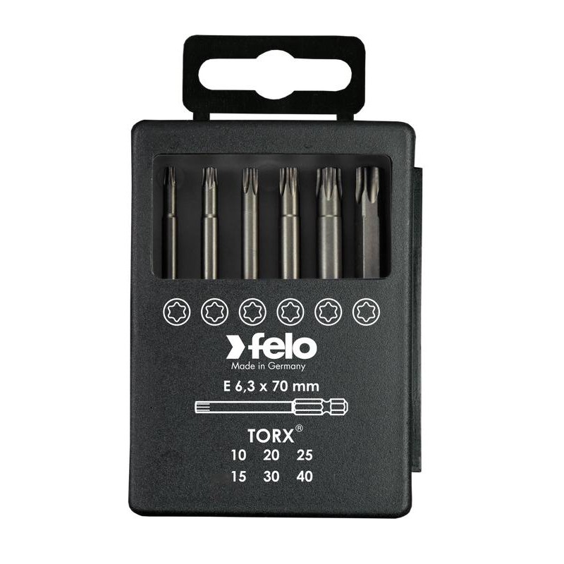 Набор бит Tx Industrial 70мм в кейсе 6 бит FELO 03691716 Набор бит Tx Industrial 70мм в кейсе 6 бит FELO 03691716