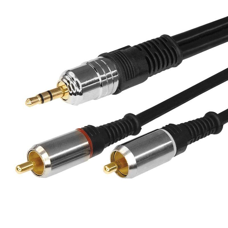 Шнур 3.5 Stereo Plug - 2RCA Plug 3м (GOLD) металл Rexant 17-4224 Шнур 3.5 Stereo Plug - 2RCA Plug 3м (GOLD) металл Rexant 17-4224