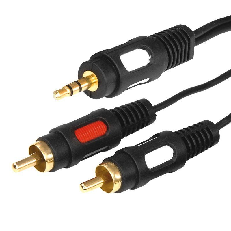 Шнур 3.5 Stereo Plug - 2RCA Plug 3М (GOLD) (уп.10шт) Rexant 17-4234 Шнур 3.5 Stereo Plug - 2RCA Plug 3М (GOLD) (уп.10шт) Rexant 17-4234