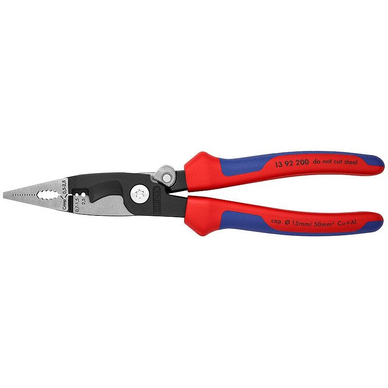 Клещи электромонтажные 6-в-1 L-200мм Knipex KN-1392200SB