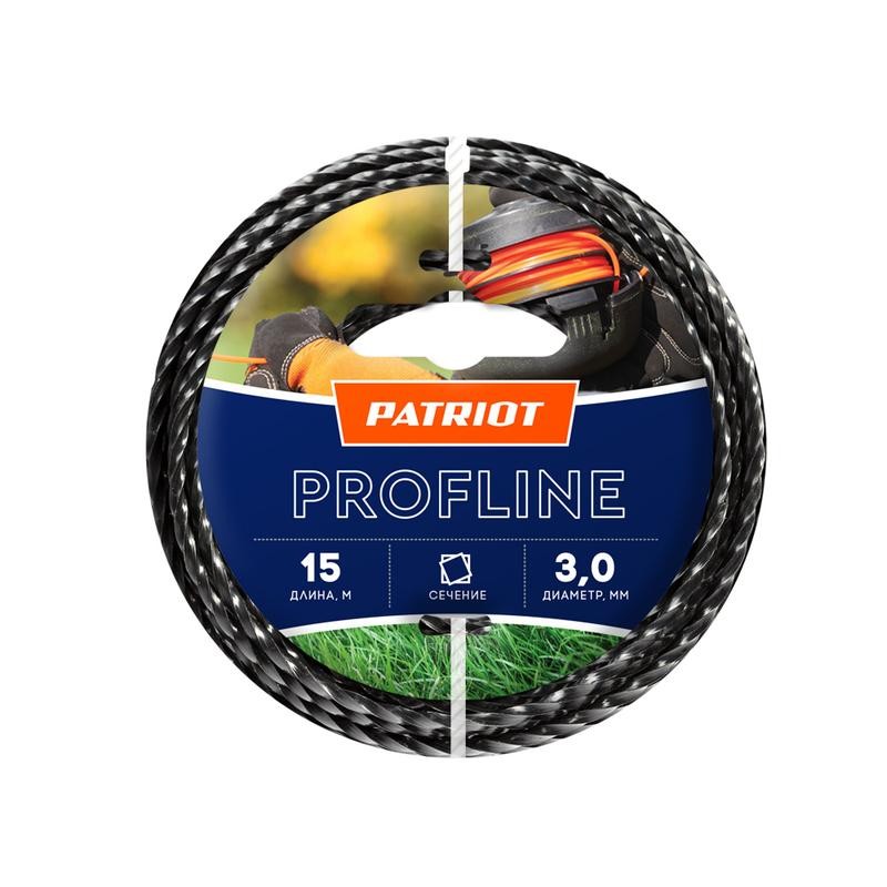 Леска Profline D3.0мм L15м (скрученный квадрат) 300-15-5 на пластиковой обойме черн. PATRIOT 805402211 Леска Profline D3.0мм L15м (скрученный квадрат) 300-15-5 на пластиковой обойме черн. PATRIOT 805402211