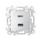 Розетка HDMI 1.4 + USB 2.0 2-м S24 Harmonie для передачи данных алюм. Simon 2411095-033