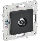 Розетка телевизионная проходная TV SKANDY SK-A17G графит IEK SK-A10-P-K53