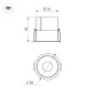Светильник светодиодный MS-ATLAS-BUILT-R58-10W Warm3000 BK-BK 35 deg IP20 230В металл Arlight 035464
