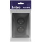 Розетка Accent 6-204-07 2х2P 16А-250В IP20 СУ AL/CU графит Intro Б0063435 Розетка Accent 6-204-07 2х2P 16А-250В IP20 СУ AL/CU графит Intro Б0063435