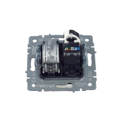 Розетка компьютерная + телевизионная 2-м Brite РТВ/РК12-БрЖ RJ45 кат.5E + TV механизм жемчуж. IEK BR-AK20-1-K36