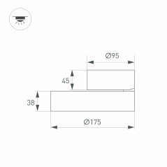 Светильник SP-RONDO-FLAP-R175-16W Warm3000 WH 110 deg IP40 метал. Arlight 026452