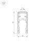 Профиль ALU-HANDRAIL-2000 FOR GLASS 17.5 алюминий Arlight 015477