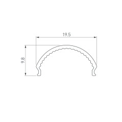 Экран ARH-WIDE-B-H20-2000 Round Frost-PM 2м пластик Arlight 016627