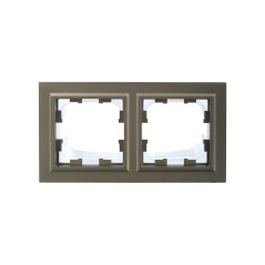 Рамка 2-м IP44 BRITE РУ-2-БрШ-44 шампань IEK BR-M22-44-K37